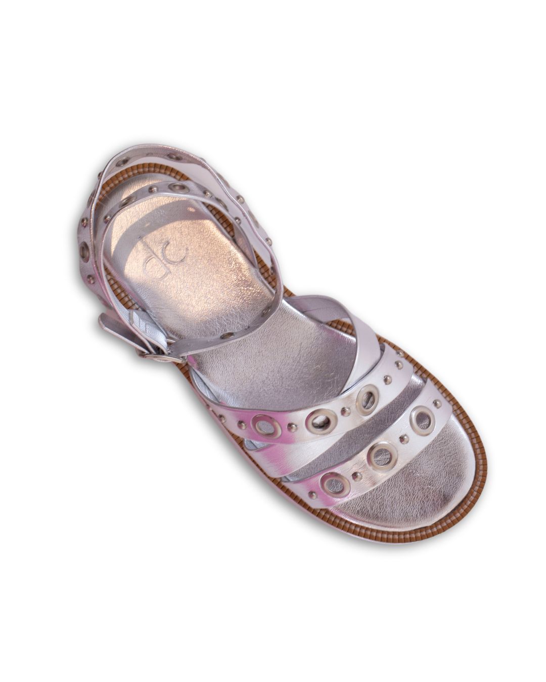 Sandália Flatform Prata Letícia