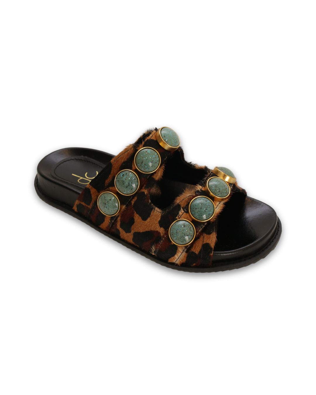 Birken Pedraria em Couro Legítimo Animal Print Hanna