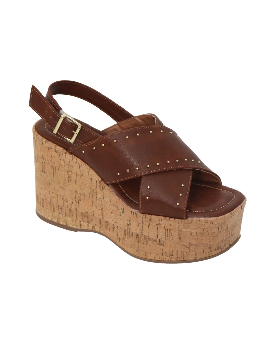 Sandália Plataforma Marrom Yanna