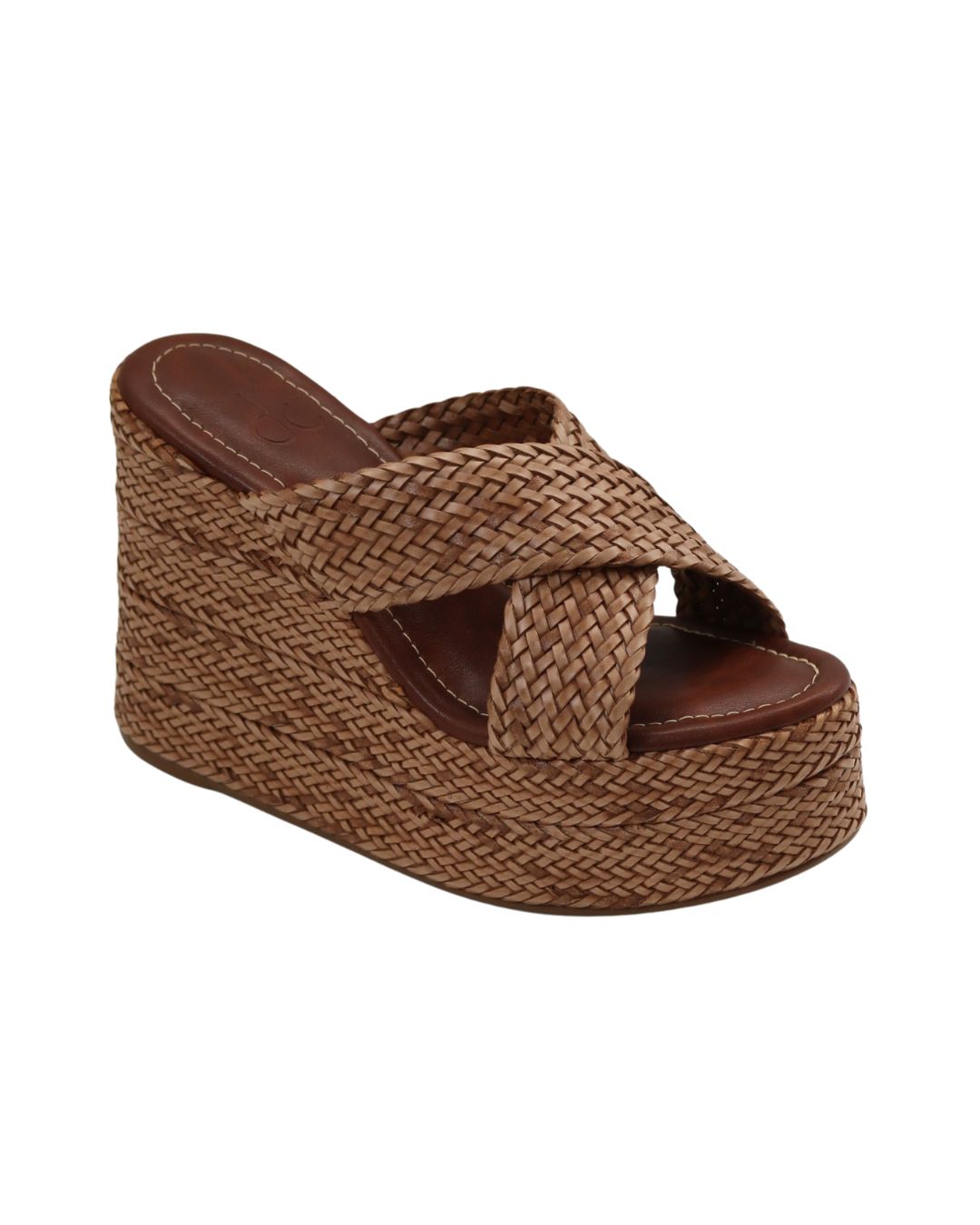 Tamanco Tramado Marrom Cora