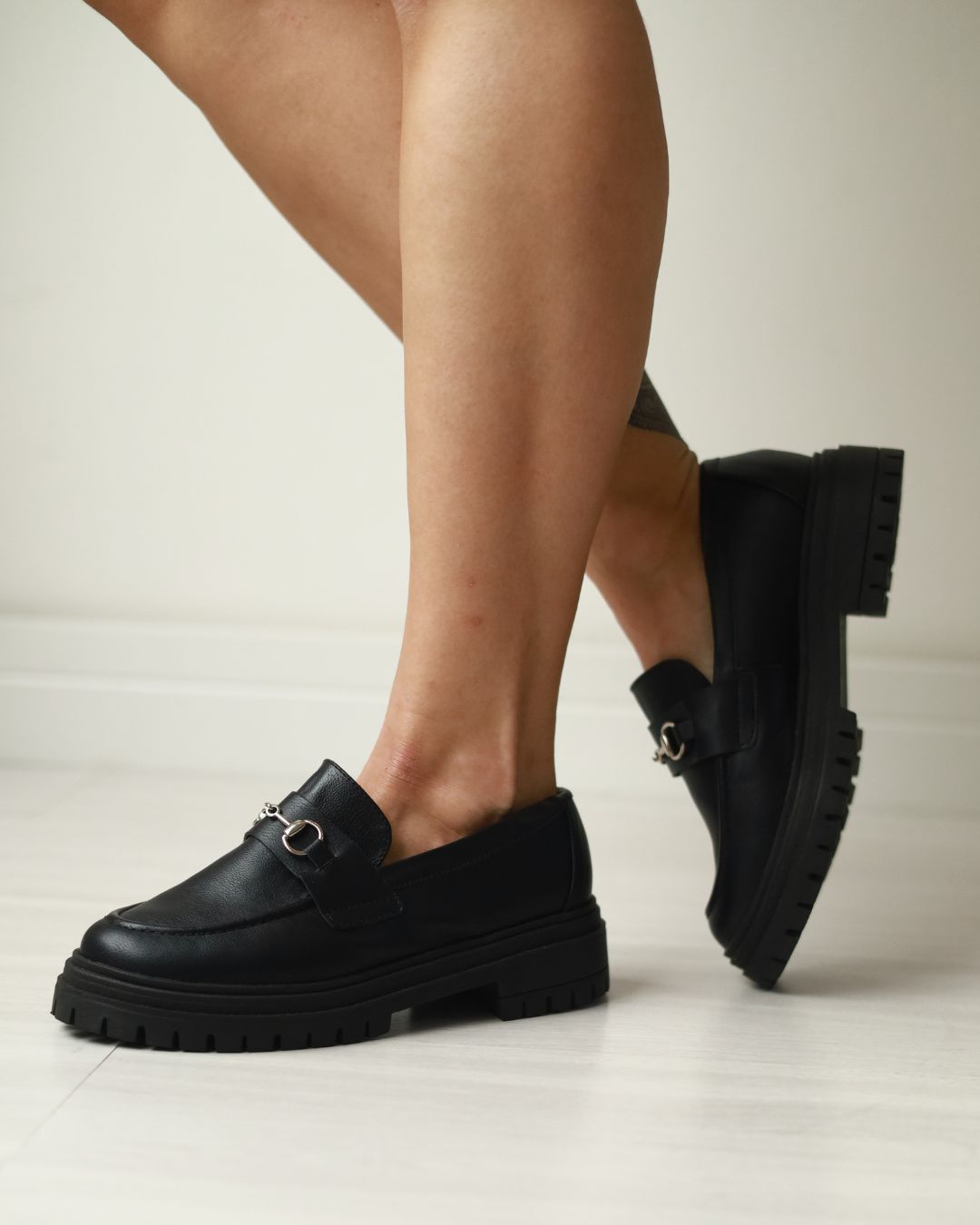 Mocassim Kim Tratorado Preto