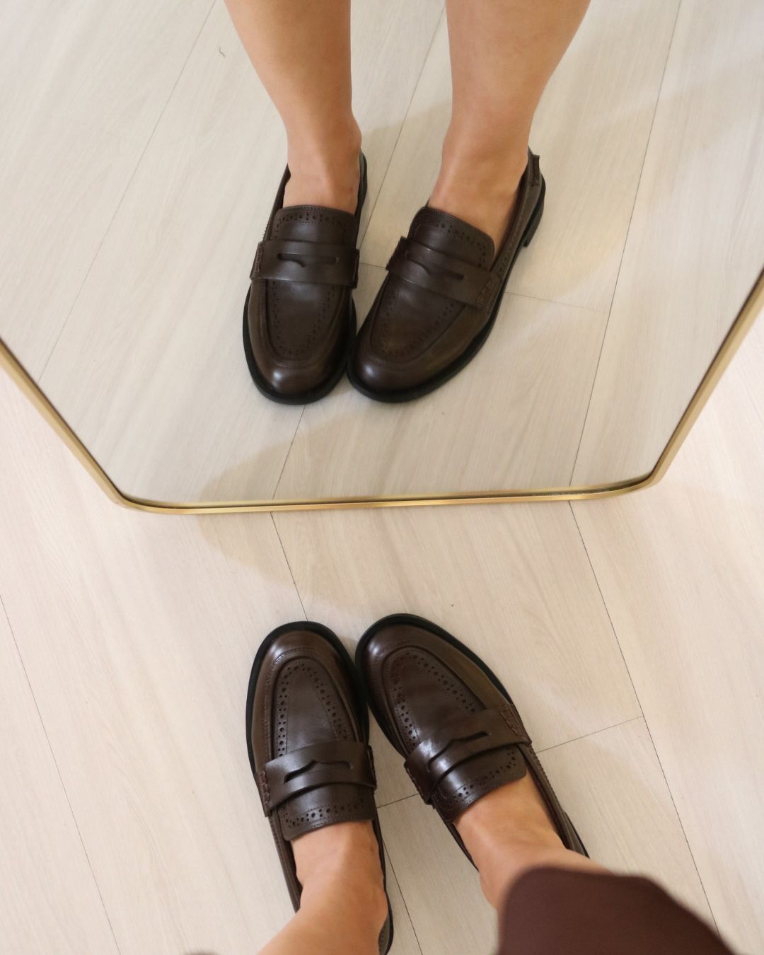 Mocassim em Couro Legítimo Marrom Meire