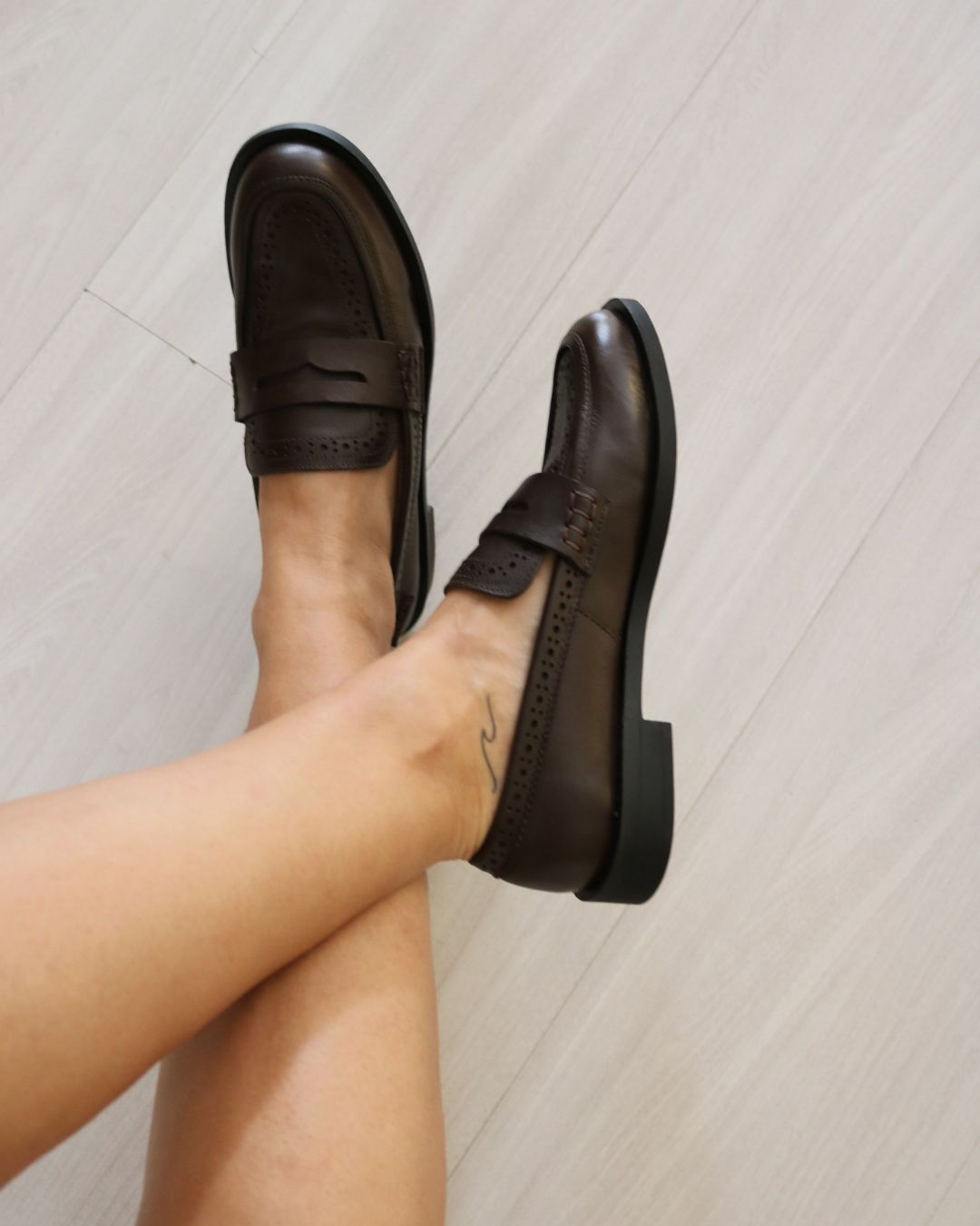 Mocassim em Couro Legítimo Marrom Meire