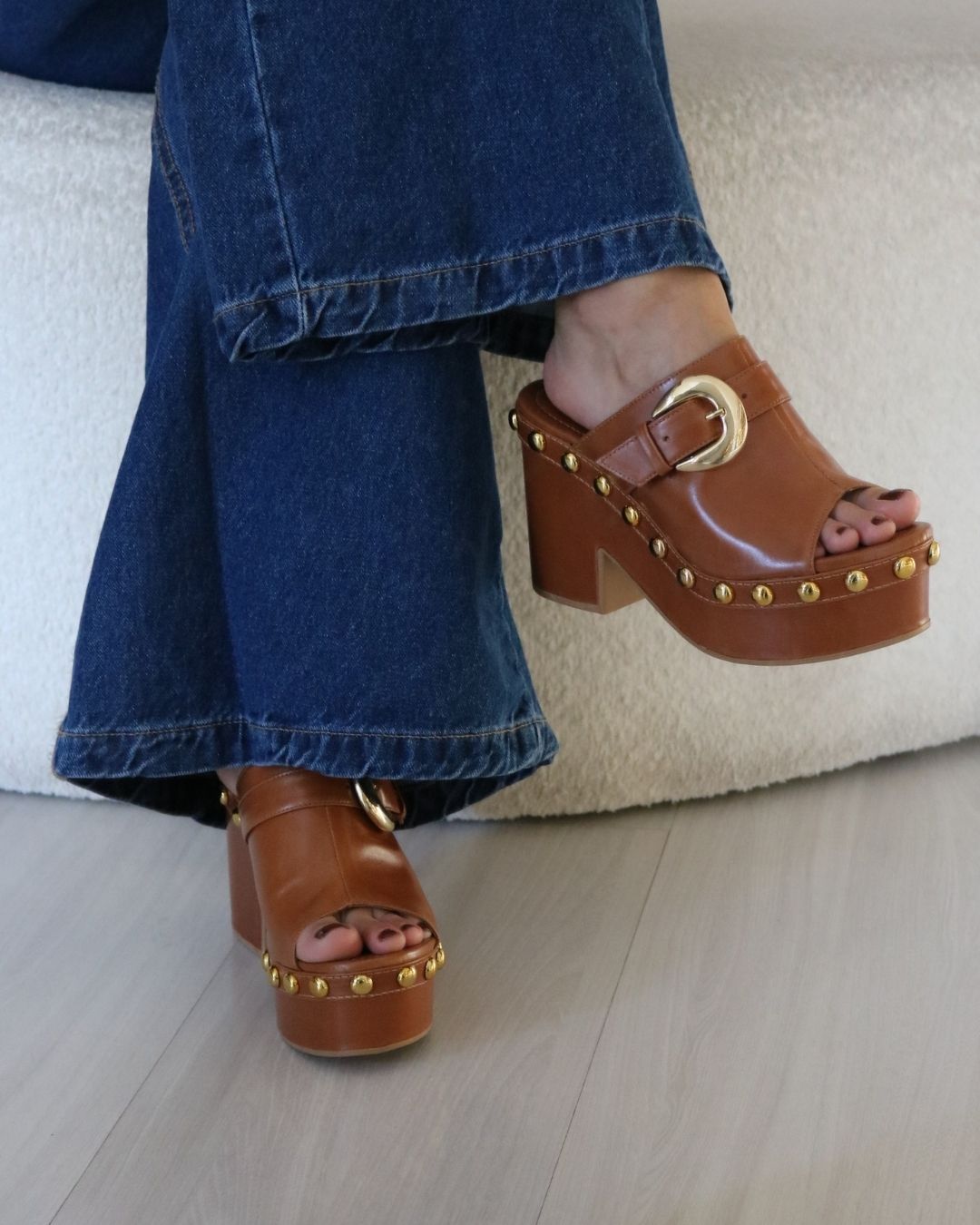 Tamanco Clog Em Couro Legítimo Dandara