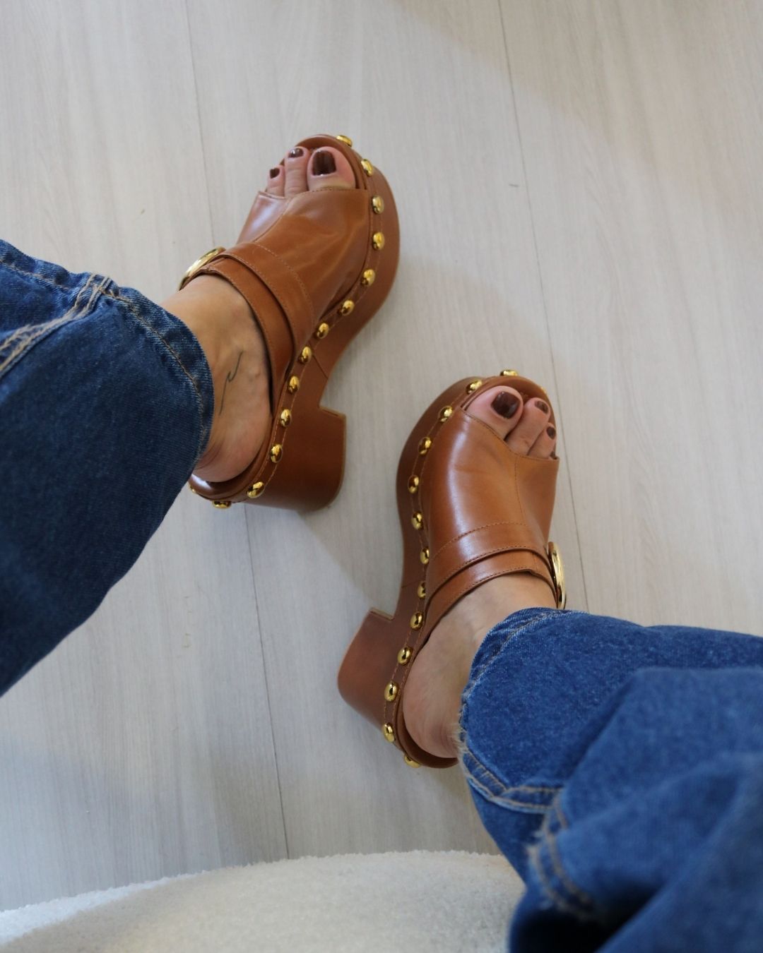 Tamanco Clog Em Couro Legítimo Dandara