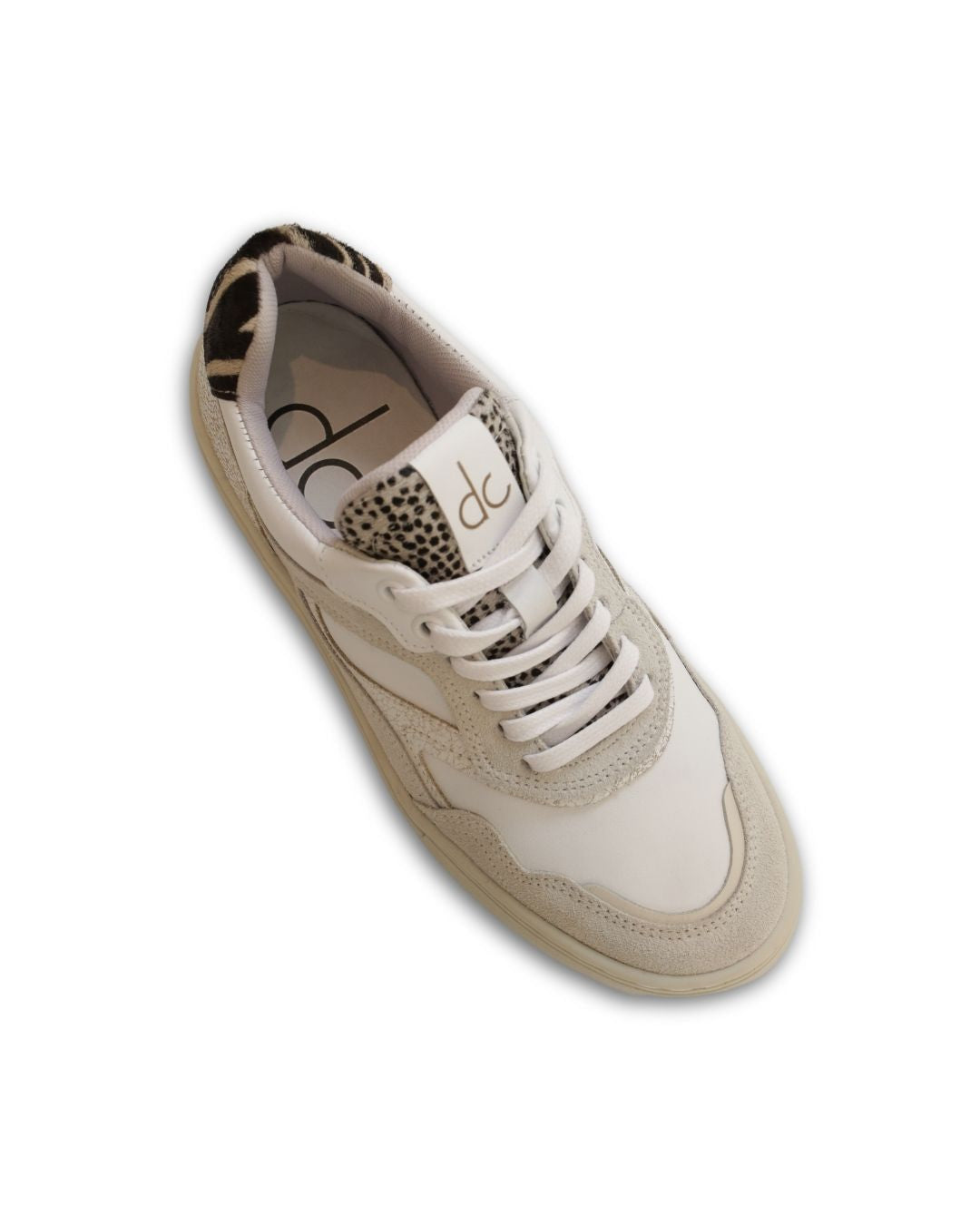 Tênis Velcro Cinza/Off White Couro Legítimo Yumi