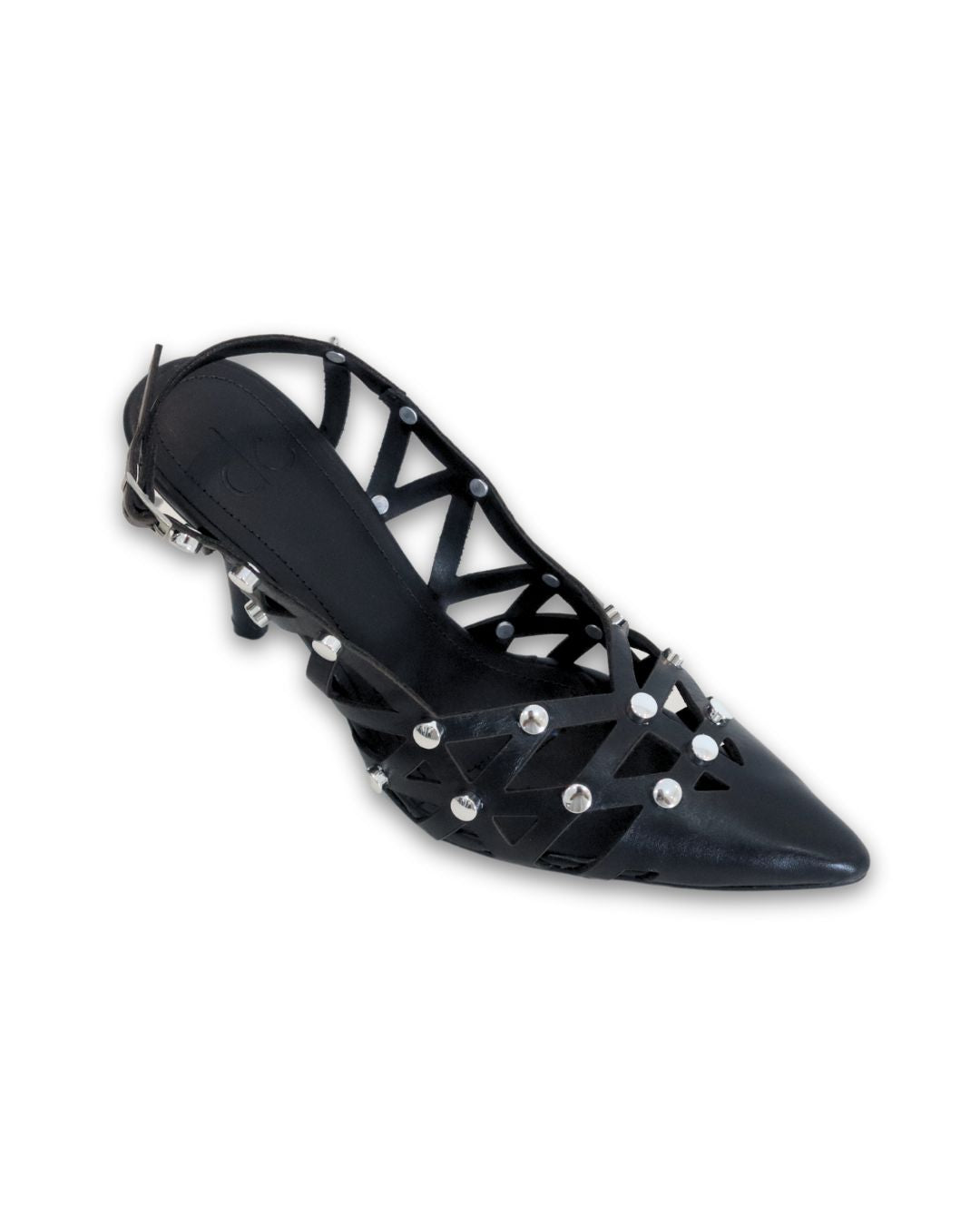 Scarpin Salto Fino em Couro Blair