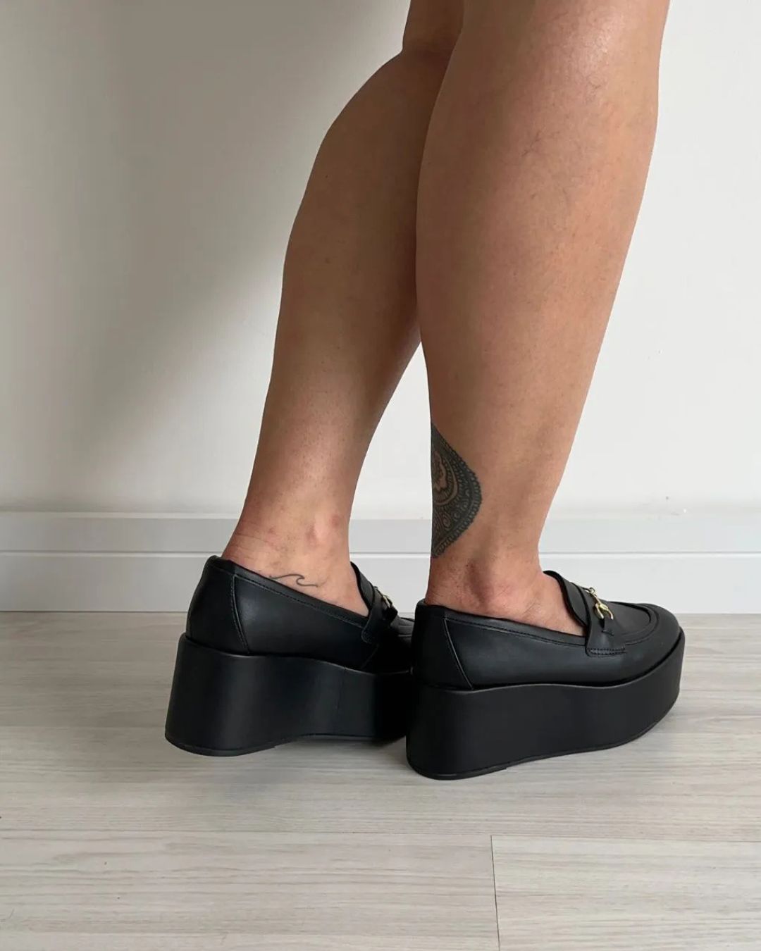 Mocassim Plataforma Preto Carolla