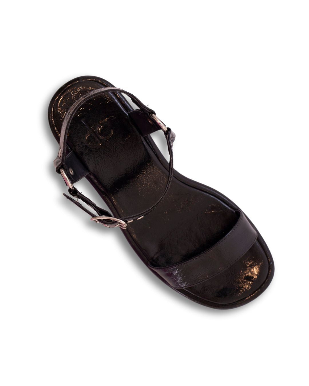 Sandália Plataforma Reflexo Preto Aline