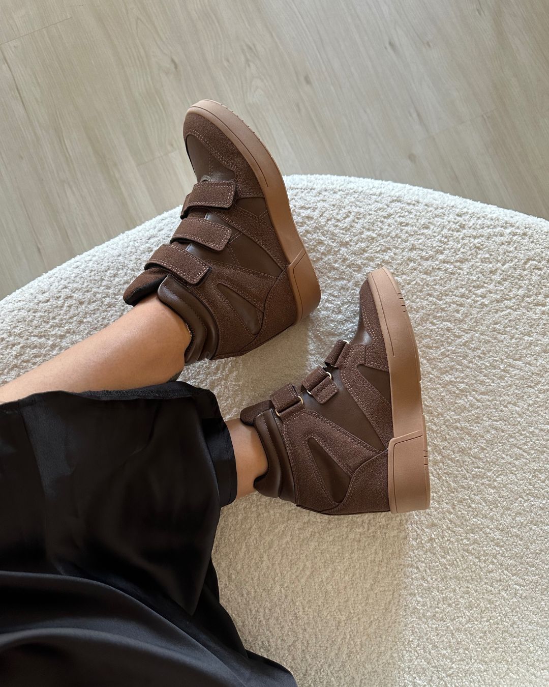 Tênis Sneaker Cano Alto Camurça Laís