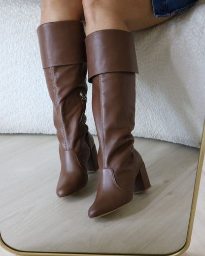 Bota Over 2 em 1 Couro Legítimo Jade