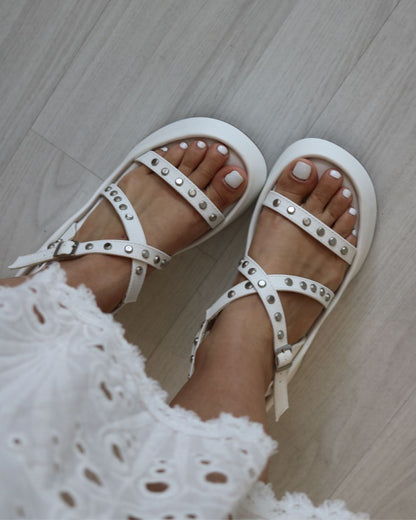 Sandália Plataforma Branco Karina