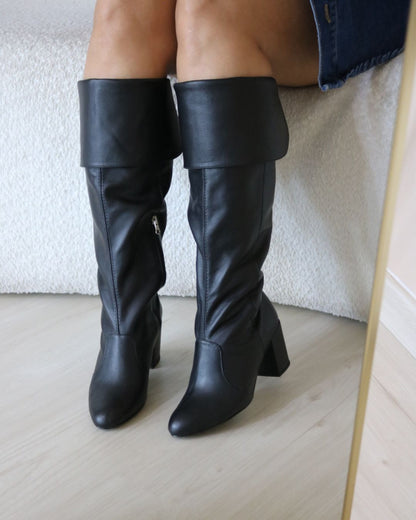 Bota Over 2 em 1 Couro Legítimo Jade