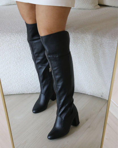 Bota Over 2 em 1 Couro Legítimo Jade