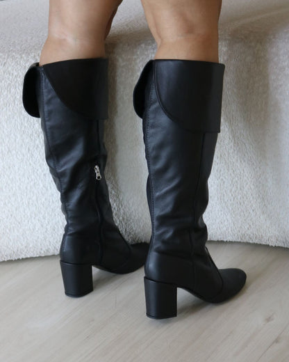 Bota Over 2 em 1 Couro Legítimo Jade