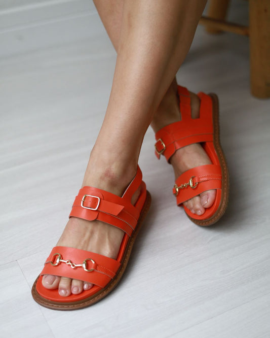 Sandália Papete Jully Laranja