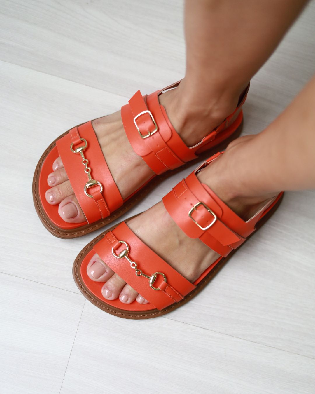 Sandália Papete Jully Laranja