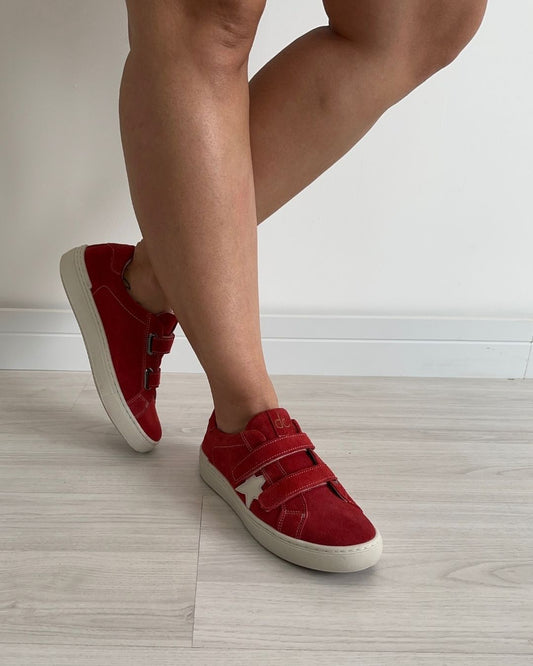 Tênis Velcro Couro Legítimo Aretha