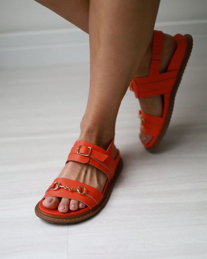 Sandália Papete Jully Laranja