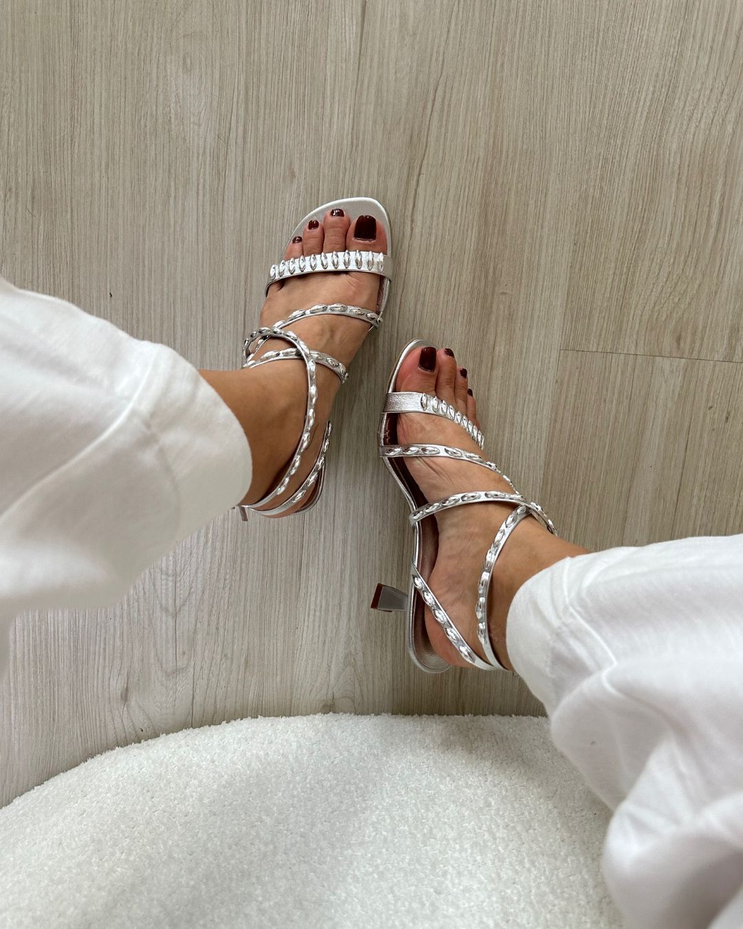 Sandália Salto Baixo Cissa