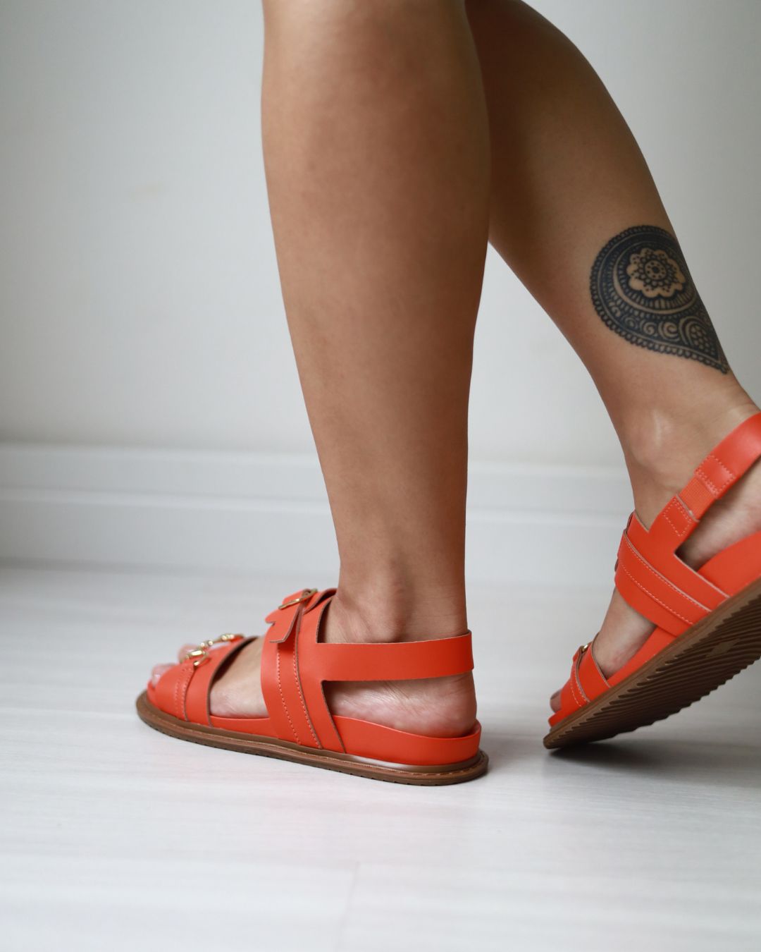 Sandália Papete Jully Laranja